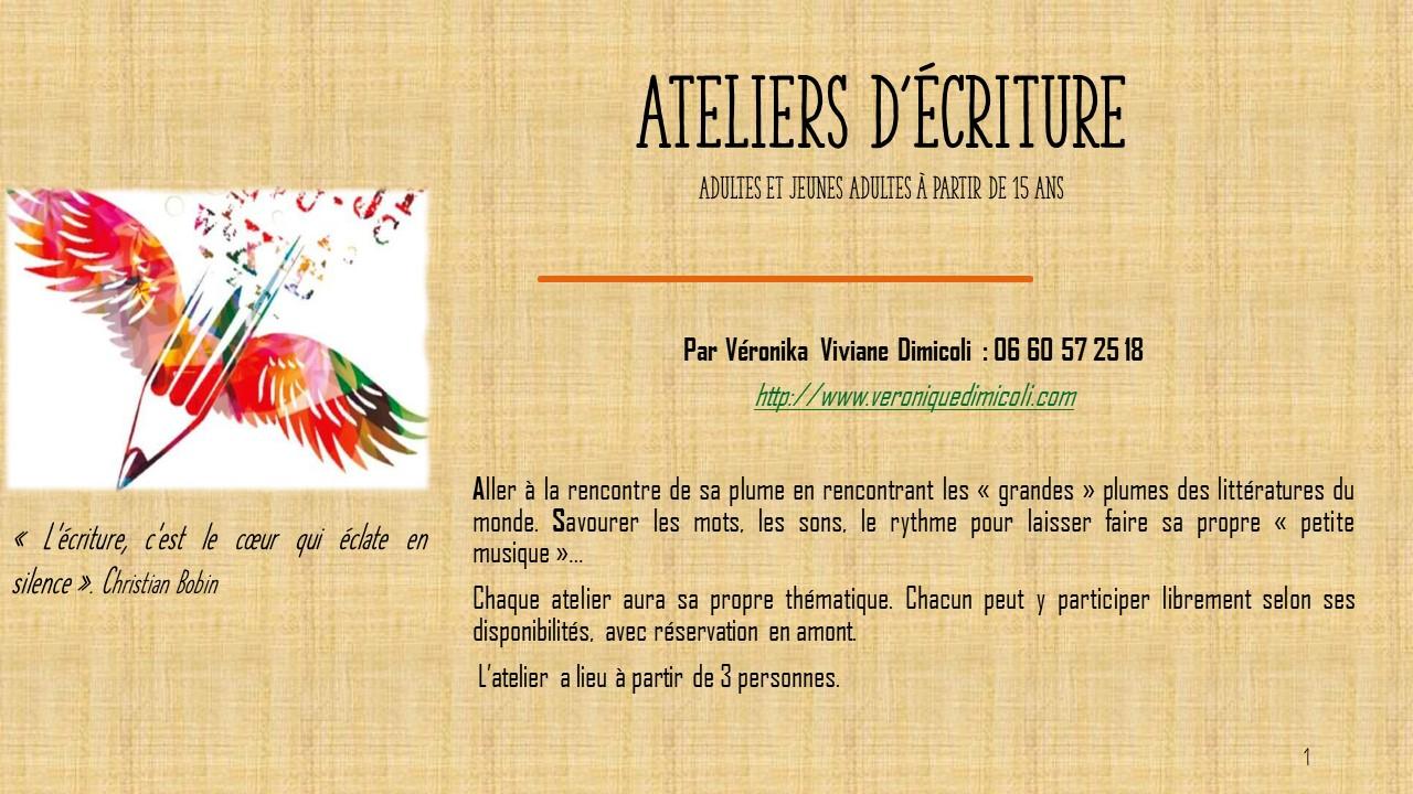 Atelier d'écriture
